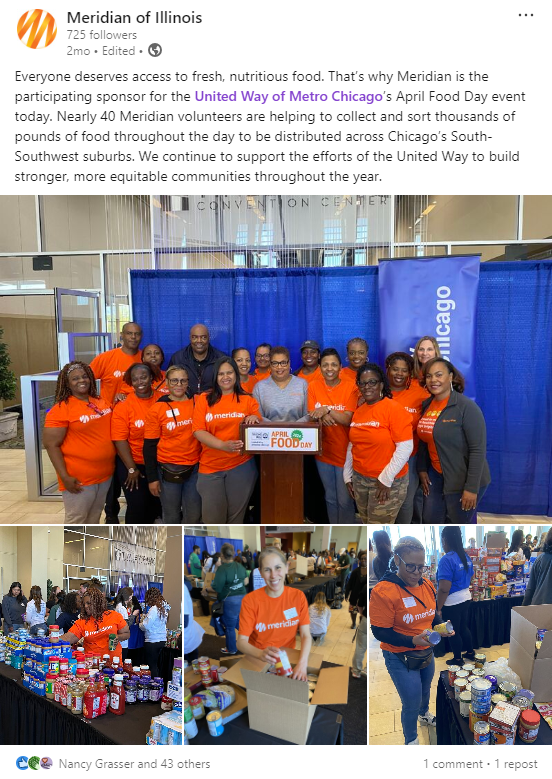 screenshot of Facebook post