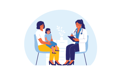 doctor with patients