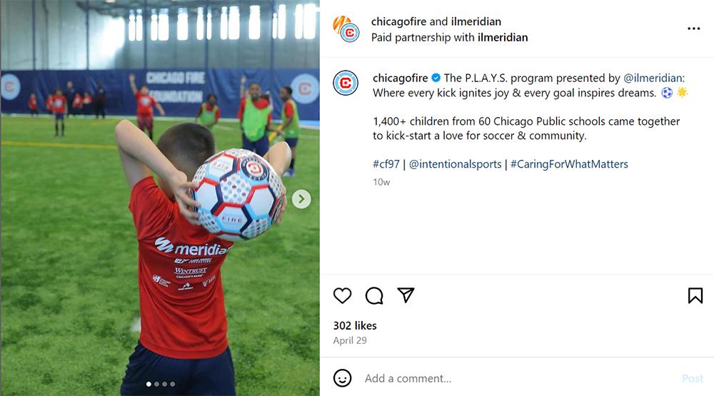 screenshot of Instagram post