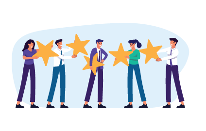 people holding stars